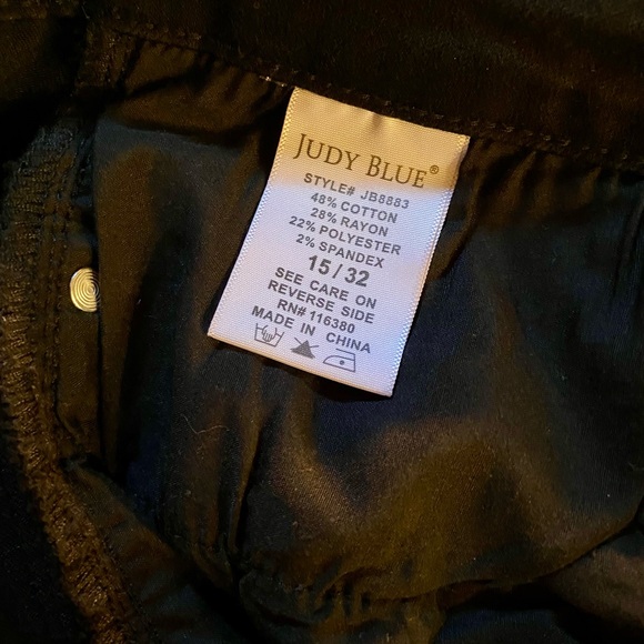 🔥Judy Blue Black Skinny Fit Jeans Size 15/32 JB8883🔥 - Picture 9 of 14